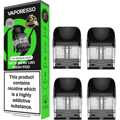 Vaporesso XROS 3 ml Pod cartridge COREX 3.0 1,0 ohm 4 ks