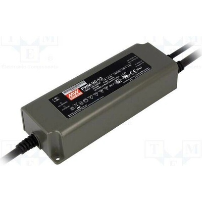 MEAN WELL PWM-90-12 Napájecí zdroj: spínaný; pro LED pásky; 90W; 12VDC; 7,5A; IP67