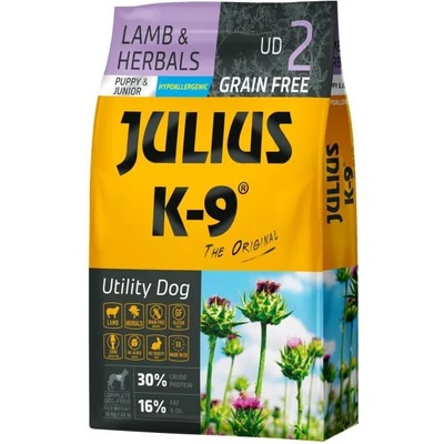 Julius-K9 Utility Dog Grain Free Puppy Junior Lamb & Herbals 3 kg