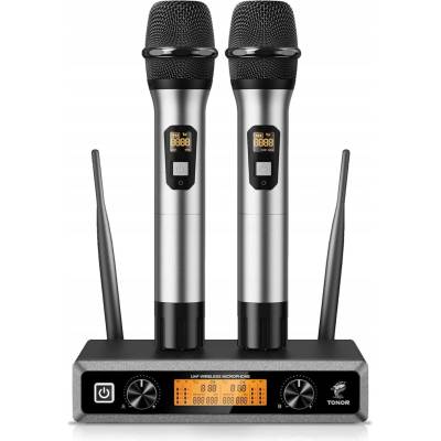 2x Profesionální bezdrátový karaoke mikrofon TONOR TW820 s přijímačem