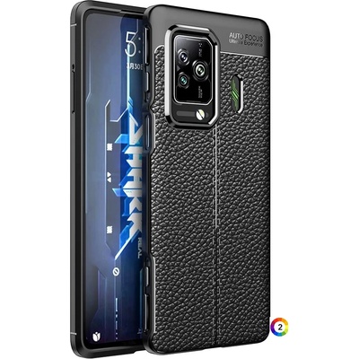 Xiaomi Black Shark 5/5 Pro Удароустойчив Litchi Skin Калъф и Протектор