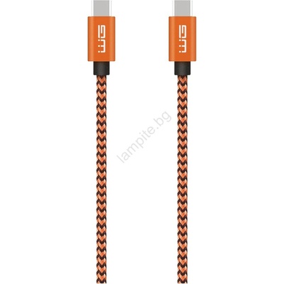 WINNER GROUP-WG - USB кабел USB-C / USB-C 60W 1m оранжев (WN0020)