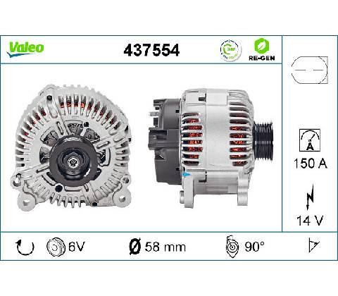 Alternátor VALEO 437554