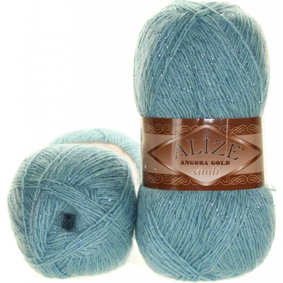 Alize Angora Gold Simli 114 mořská