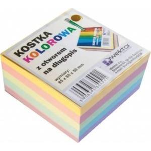 Wektor Glued cube color 85x85mm 5cm hole for length