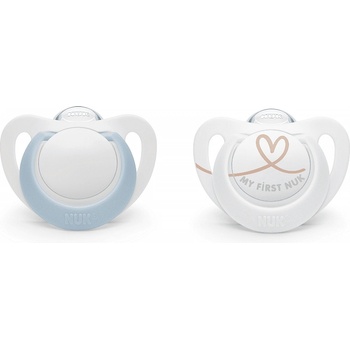 Image 1 of Nuk Силиконови залъгалки NUK - Star, за момче, 0-2 месеца, 2 броя (10175283)