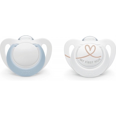 Nuk Силиконови залъгалки NUK - Star, за момче, 0-2 месеца, 2 броя (10175283)