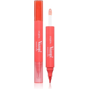 PUPA Vamp! Lip Marker Duo маркер за устни с блясък цвят 007 Red Potion 1.4ml