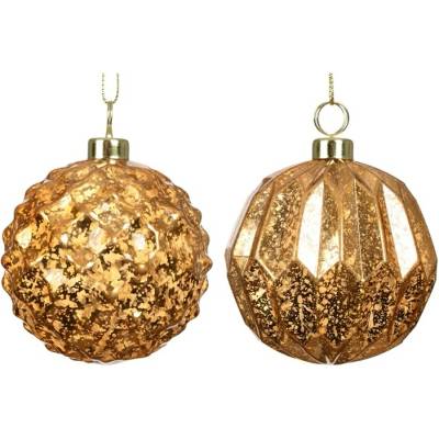 Decoris NENURODYTA_V Vánoční hračka na stromeček Brandy, zlatá, polystyren