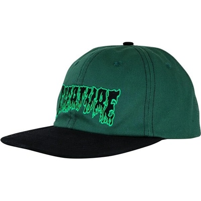 CREATURE Hesher Flame Snapback Unstructured Hat Green 158213