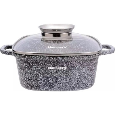 Klausberg Тенджера Klausberg KB 7530, 4.4 л, Стъклен капак, Мраморно покритие, Индукция, Сив (9999KB7530)