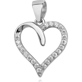 Olivie Strieborný prívesok Srdce so zirkónmi 2031