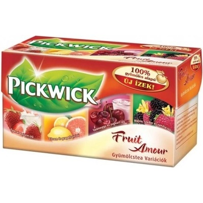 PICKWICK Fruit Fusion jahoda smotana citrus baza višňa brusnica malina 20 x 2 g