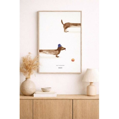 Plakát Paper Collective Doug the Dachshund Poster 50 x 70 cm