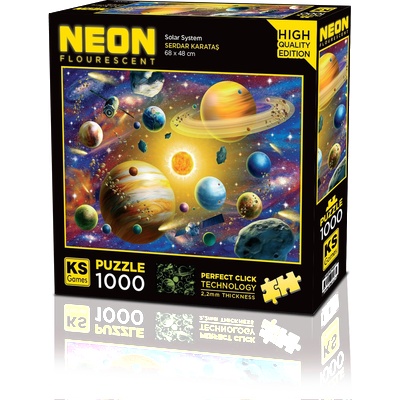 KS Games - Puzzle Solar System neon - 1 000 piese