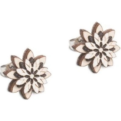 BeWooden dřevěné náušnice Bellis Earrings EW9 hořčicová