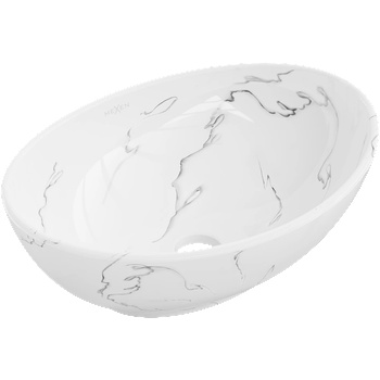 Mexen Elza мивка върху плот 40 x 33 см, бял камък - 21014081 (21014081)