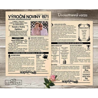 Dárek ke smaragdové svatbě - Noviny k výročí svatby 1971