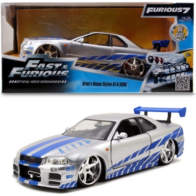 Jada Toys 253203044 Fast & Furious 2002 Nissan Skyline Model auta 1:24