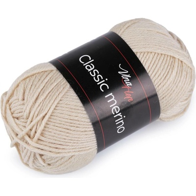 Pletací příze Classic Merino 50 g Varianta: 11 (61007) režná, Balení: 1 ks 57773/147180/265638