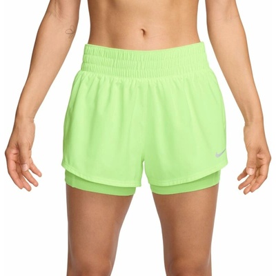 Nike dámské tenisové kraťasy Dri-Fit One 2-in-1 barely volt/reflective silver zelený