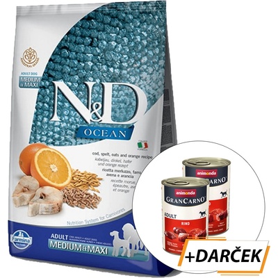 N&D Ancestral Grain Low Grain Dog Adult Codfish & Orange 12 kg