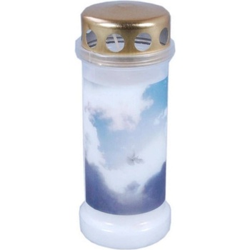 Bolsius Бяла ритуална свещ с небесен мотив - Bolsius с горене 70 часа (BO-NR6-CAP-CER-A)