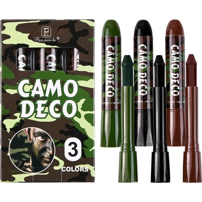 Toybit sada maskovacích farieb na tvár a telo camouflage 3 ks