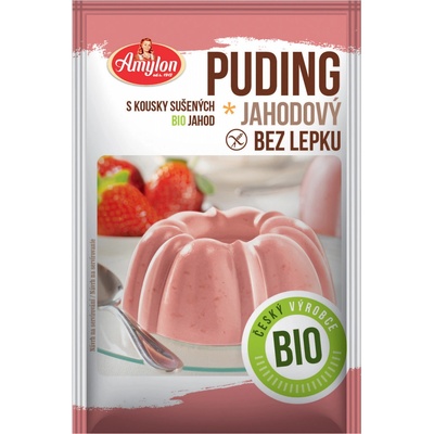 Amylon Puding Jahodový bez lepku Bio 40 g