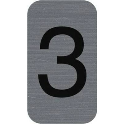Informačná tabuľka, samolepiaca, 2,5x4,4 cm, hliníkový vzhľad, EXACOMPTA, č. 3