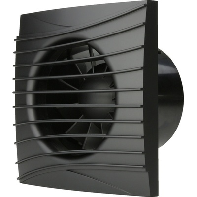Černý axiální ventilátor do koupelny DALAP 100 DARK