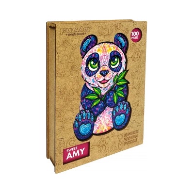 Puzzler Dřevěné Sladká panda Amy 100 dílků