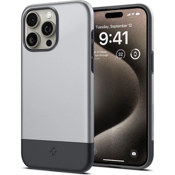 Image 1 of Spigen Style Armor MagSafe Case - хибриден кейс с най-висока степен на защита с MagSafe за iPhone 15 Pro Max (сребрист)