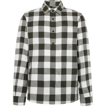 KnowledgeCotton Apparel Мъжка риза с копчета KnowledgeCotton Apparel Regular Fit Checkered Flannel Shirt - Green Check (033-2927-0311)
