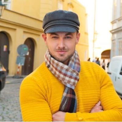 Unisex šál káro