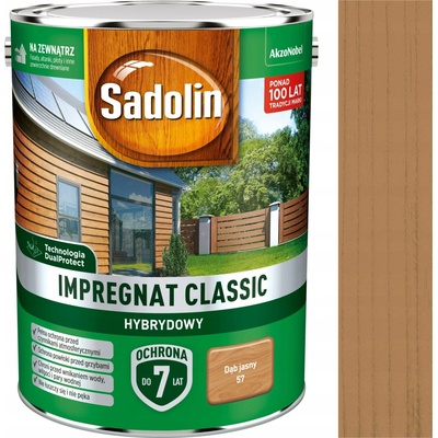 SADOLIN CLASSIC HYBRIDNÍ IMPREGNACE NA DŘEVO 4,5L SVĚTLÝ DUB