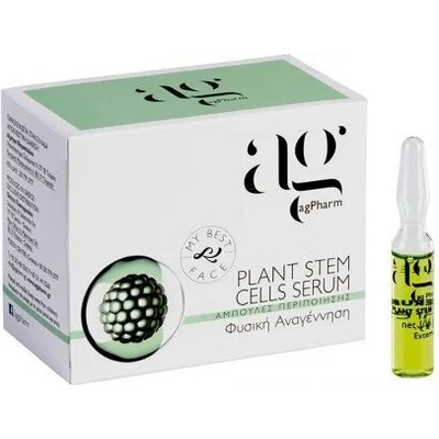 AG PHARM Интензивен серум за лице MY BEST FACE , със стволови клетки , AG Pharm Plant Stem Cells Serum Natural Rejuvenation 1amp x 2ml