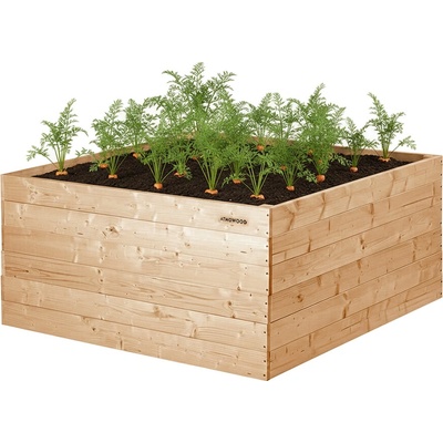 ATMOWOOD Modřínový vyvýšený záhon 120 x 120 x 60 cm hnědý