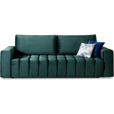 Eltap Тъмнозелен кадифен разтегателен диван с място за съхранение 247 cm Lazaro - ELTAP (Laz_03)
