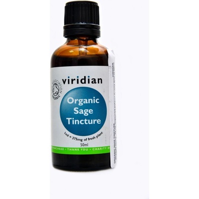Viridian Sage Tincture Organic Šalvěj lékařská Bio tinktura 50 ml