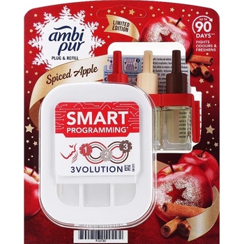 Ambi Pur 3volution elektrický osviežovač + náplne škorica a jablko 20 ml