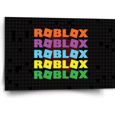 Sablio Obraz ROBLOX Barevný text - 50x50 cm Varianta: Sablio Obraz ROBLOX Barevný text - 120x80 cm