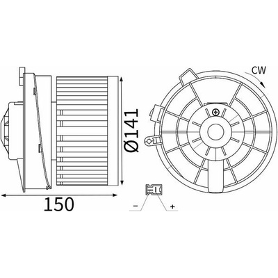 Vnitřní ventilátor MAHLE AB 481 000S (AB481000S)