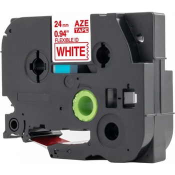 Pro Brother Съвместима лента с Brother TZ-FX252 /TZe-FX252, 24mm x 8m, гъвкави, червен печат / бял фон (TZe-FX252)