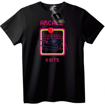 NOONEBRAND Тениска Аркадни 8-битови Ретро - XL, Black