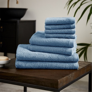 Image 1 of Catherine Lansfield Хавлиена кърпа Catherine Lansfield Quick Dry Cotton 8 Piece Towel Set - Blue