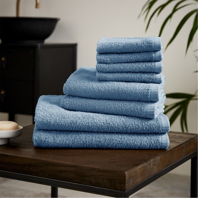 Catherine Lansfield Хавлиена кърпа Catherine Lansfield Quick Dry Cotton 8 Piece Towel Set - Blue