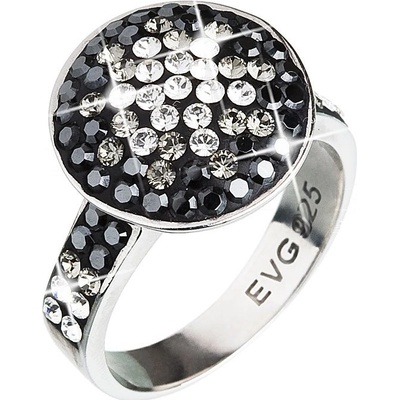 Pavona prsten se Swarovski Elements 35015.3 JET