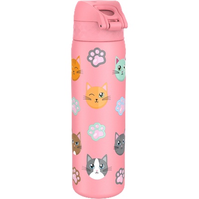 Бутилка за вода Ion8 Print, мет, 600ml, Cats (32035-А-КОТЕТА)