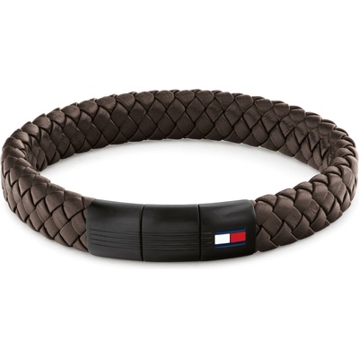 Tommy Hilfiger Hnedý kožený náramok s oceľovým zapínaním 2790661